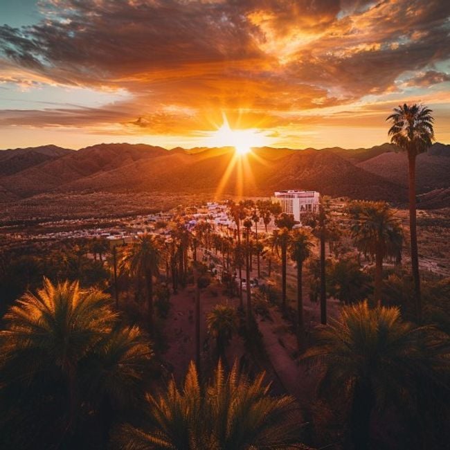 Las Vegas desert sunset — sun damage treatment Las Vegas hero image